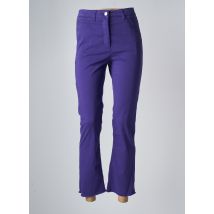 LUISA CERANO - Pantalon flare violet en coton - Femme - Taille 36 - Modz