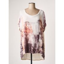 OUI - Tunique manches courtes beige en viscose - Femme - Taille 46 - Modz