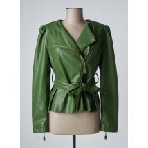 RELISH - Veste simili cuir vert en polyurethane pour femme - Taille 38 - Modz