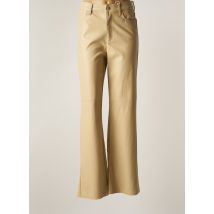 ORAIJE - Pantalon flare beige en polyurethane - Femme - Taille 36 - Modz