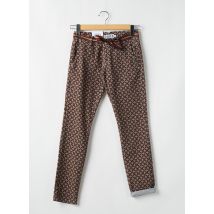 PLEASE - Pantalon chino marron en coton - Femme - Taille 36 - Modz
