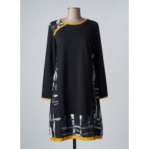 EVALINKA - Robe mi-longue noir en polyester - Femme - Taille 40 - Modz
