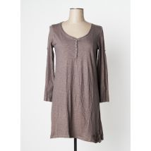 YERSE - Robe courte marron en coton - Femme - Taille 40 - Modz