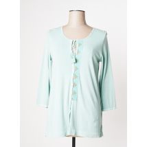 YERSE - Gilet manches longues bleu en coton - Femme - Taille 40 - Modz