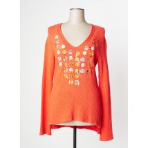 AVENTURES DES TOILES - Pull orange en coton - Femme - Taille 38 - Modz