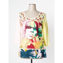 SAVAGE CULTURE - T-shirt jaune en coton - Femme - Taille 40 - Modz