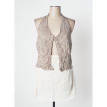 O.K.S - Top marron en polyester - Femme - Taille 42 - Modz