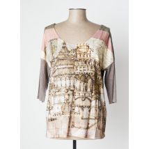 AVENTURES DES TOILES - T-shirt marron en viscose - Femme - Taille 42 - Modz