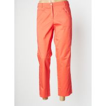O.K.S - Pantalon 7/8 orange en coton - Femme - Taille 44 - Modz