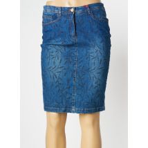 JOCAVI - Jupe mi-longue bleu en coton - Femme - Taille 40 - Modz