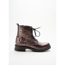 REBELLES - Bottines/Boots marron en cuir - Femme - Taille 35 - Modz