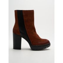 FELMINI - Bottines/Boots orange en cuir - Femme - Taille 35 - Modz