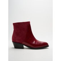 PLUMERS - Bottines/Boots rouge en cuir - Femme - Taille 36 - Modz
