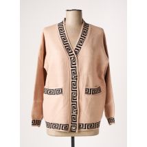 MOËWY - Gilet manches longues rose en viscose - Femme - Taille TU - Modz