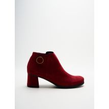 HIRICA - Bottines/Boots rouge en cuir - Femme - Taille 36 - Modz