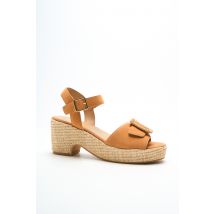 SCHMOOVE - Sandales/Nu pieds orange en cuir - Femme - Taille 40 - Modz
