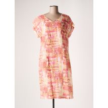 SIGNE NATURE - Robe mi-longue orange en lin - Femme - Taille 36 - Modz