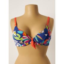 CHERRY BEACH - Haut de maillot de bain bleu en polyamide - Femme - Taille 100C - Modz