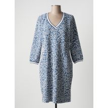 DOLCEZZA - Robe mi-longue bleu en coton - Femme - Taille 38 - Modz
