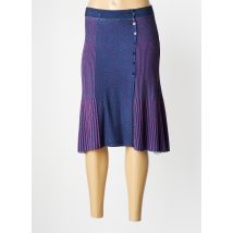 JEI'S BY LETIZIA DENARO - Jupe mi-longue bleu en viscose - Femme - Taille 36 - Modz