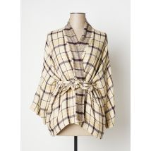 POMANDERE - Veste kimono beige en lin - Femme - Taille 36 - Modz