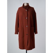 POMANDERE - Manteau long marron en laine vierge - Femme - Taille 36 - Modz