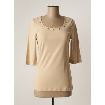 MARBLE - T-shirt beige en coton - Femme - Taille 38 - Modz