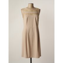FEMMES JE VOUS AIME - Robe mi-longue beige en polyester - Femme - Taille 42 - Modz