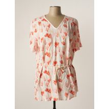 GRIFFON - Tunique manches courtes orange en viscose - Femme - Taille 42 - Modz