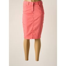 GRIFFON - Jupe mi-longue rose en coton - Femme - Taille 38 - Modz