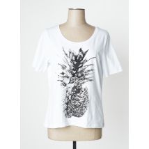 PAUSE CAFE - T-shirt blanc en coton - Femme - Taille 40 - Modz
