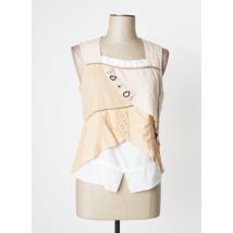 ENJOY - Top beige en coton - Femme - Taille 40 - Modz
