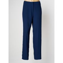 PAUSE CAFE - Pantalon droit bleu en polyester - Femme - Taille 42 - Modz