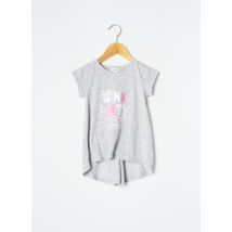 3 POMMES - T-shirt gris en polyester - Fille - Taille TU - Modz