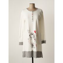VANIA - Chemise de nuit beige en coton - Femme - Taille 36 - Modz