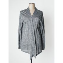 J & W - Gilet manches longues gris en lin - Femme - Taille 38 - Modz