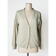 MONTAGUT - Gilet manches longues vert en laine - Femme - Taille 38 - Modz