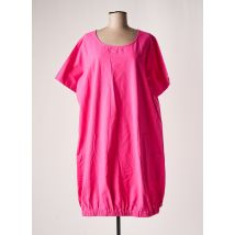 ZHENZI - Robe mi-longue rose en coton - Femme - Taille 54 - Modz