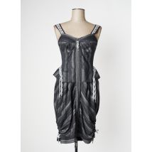 INDIES - Robe mi-longue gris en laine vierge - Femme - Taille 36 - Modz