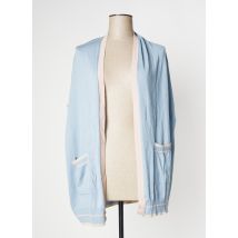 MAX & MOI - Gilet manches courtes bleu en soie - Femme - Taille 40 - Modz