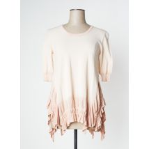 HIGH - Pull tunique beige en coton - Femme - Taille 36 - Modz