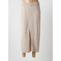 MAX & MOI - Jupe mi-longue beige en cachemire - Femme - Taille 38 - Modz