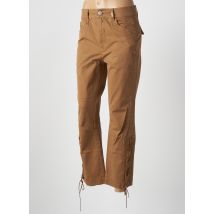 HICH USE - Pantalon slim beige en coton - Femme - Taille 40 - Modz