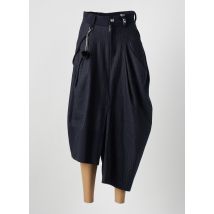 HICH USE - Jupe mi-longue bleu en coton - Femme - Taille 38 - Modz