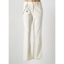 HIGH - Pantalon droit beige en viscose - Femme - Taille 42 - Modz