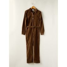 GARANCE - Combi-pantalon marron en coton - Femme - Taille 38 - Modz