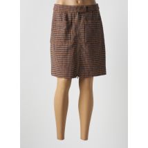 OBJECT - Jupe mi-longue marron en laine - Femme - Taille 40 - Modz