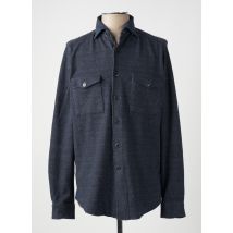 FIL NOIR - Chemise manches longues bleu en coton - Homme - Taille S - Modz