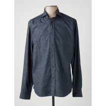 FIL NOIR - Chemise manches longues bleu en coton - Homme - Taille XL - Modz