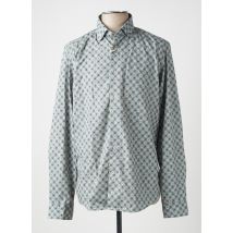 FIL NOIR - Chemise manches longues vert en coton - Homme - Taille M - Modz